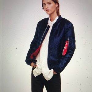 Aritzia Alpha Industries Luxe Bomber Jacket